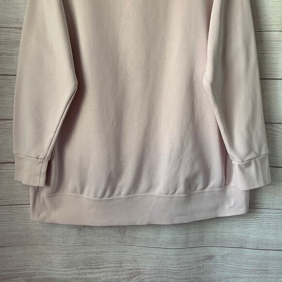 Nike Dri-Fit Light Pink Sweatshirt Oversized Crewneck Pullover Size XL - Picture 8 of 16